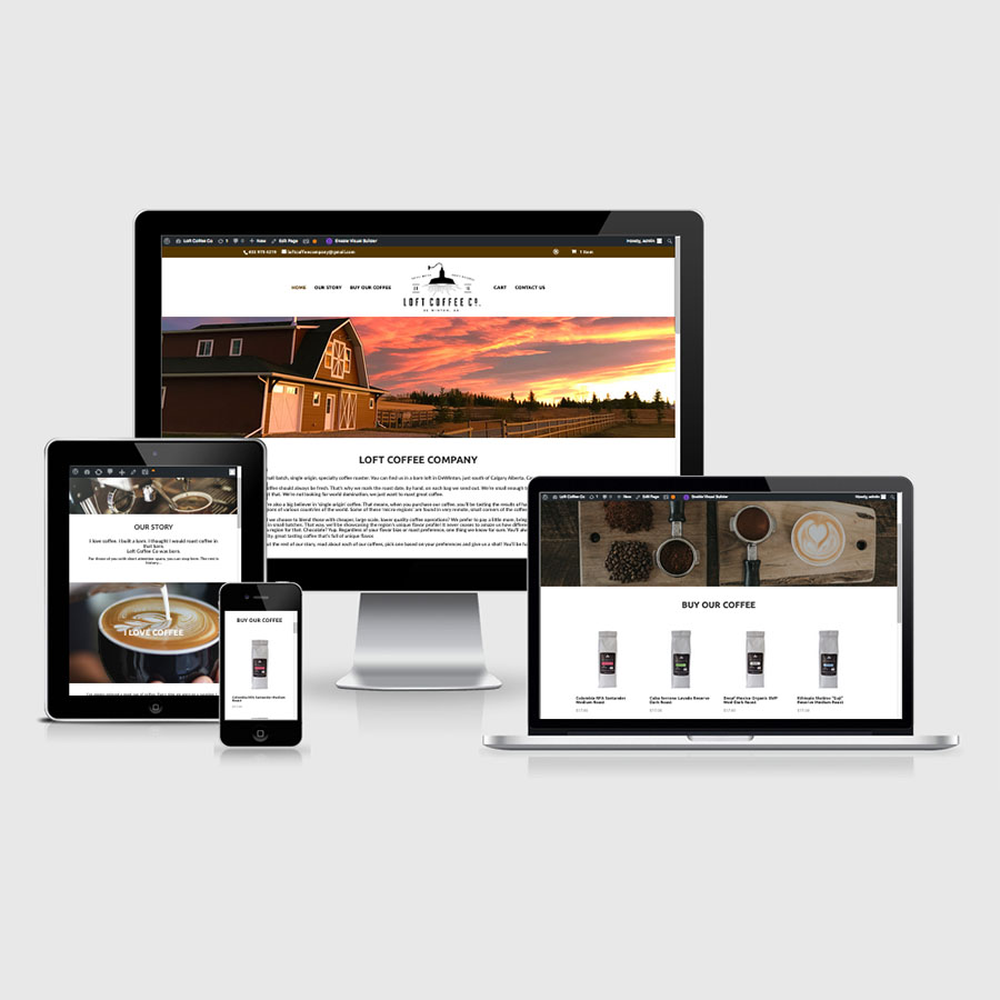 Calgary Canada Coffee company website design